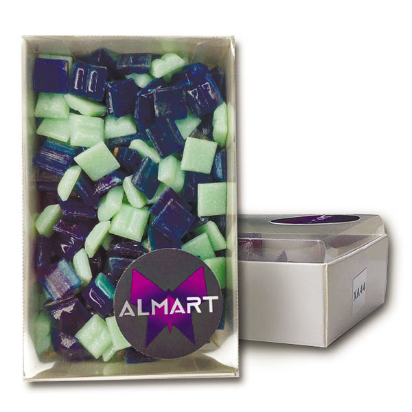Скляна мозаїка ALMART, МІКС(XA21/XGA57), 10x10 мм, 150 гр (204 шт). 