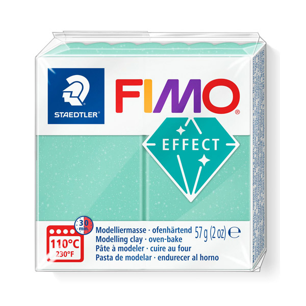 Пластика "FIMO Effect Gemstone", 56 гр. Колір: Зелений нефрит 