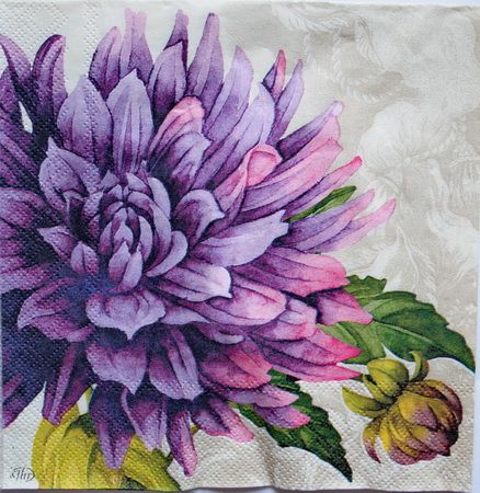 Салфетка   Фиолетовый цветок