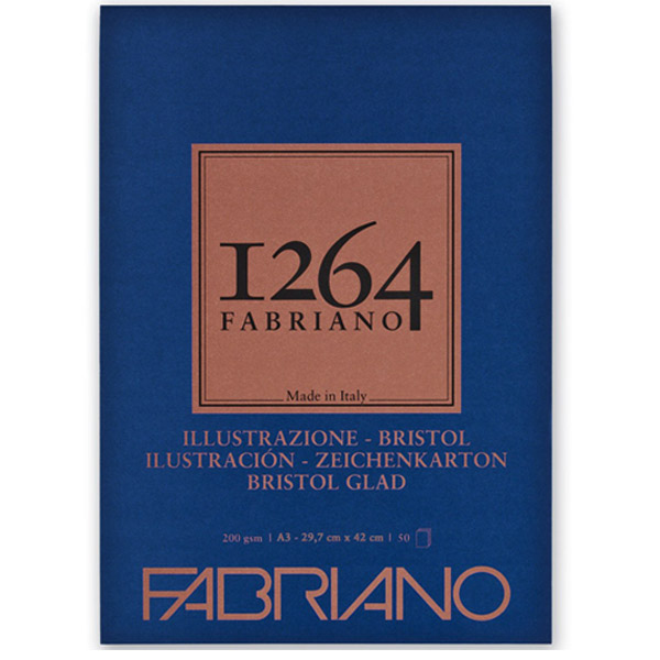 Склейка для малюнка Bristol Fabriano 1264 А3 (29,7 х42 см) 200 г/м2., 50 л.  - фото 1