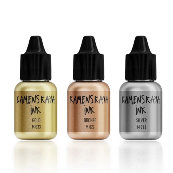 Чернила алкогольные Kamenskaya Ink, оттенки METALLIC (цвета в ассорт.) 15 мл.  - фото 4