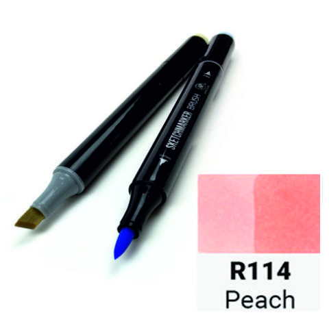 Маркер SKETCHMARKER BRUSH, цвет ПЕРСИК (Peach) 2 пера: долото и мягкое, SMB-R114