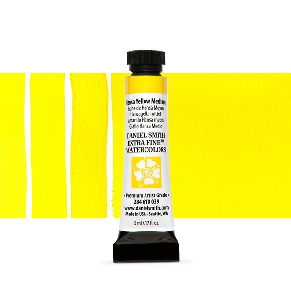 Акварельна фарба Daniel Smith, туба, 5мл. Колір: Hansa Yellow Medium s2 