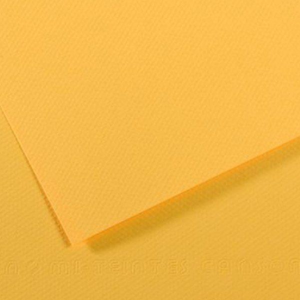 Бумага для пастели Canson Mi-Teintes 160 гр, 50x65 см,400 ЯРКО-ЖЕЛТЫЙ (Canary)