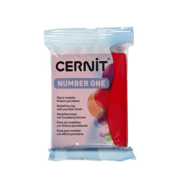 Полімерна глина Cernit Number One, 56 г. РІЗДВЯНИЙ ЧЕРВОНИЙ