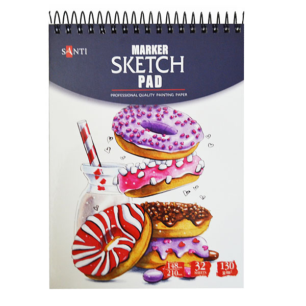 Альбом для маркеров SANTI "Marker Sketch Pad", А5, 32 л., 130 г/м2 - фото 1