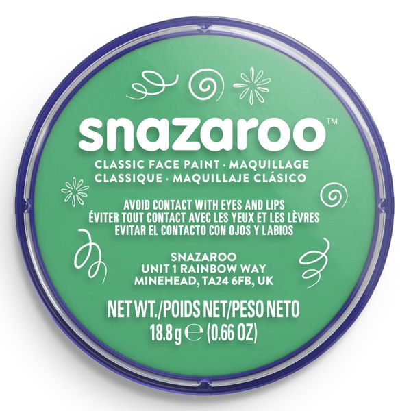 Аквагрим для лица и тела Snazaroo Classic, 18 ml, №444 Bright Green (Яркий-зеленый)