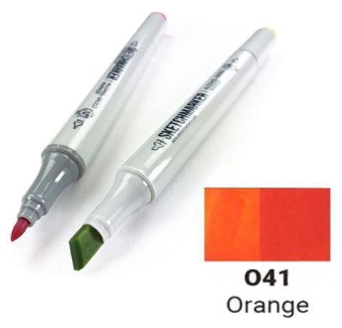 Маркер SKETCHMARKER, цвет ОРАНЖЕВЫЙ (Orange) 2 пера: тонкое и долото, SM-O041