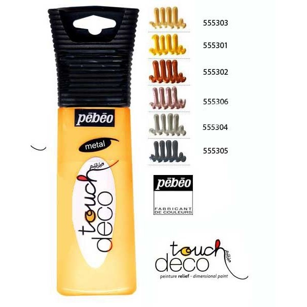 Контурная краска Touch Deco Pebeo металлик, 30 ml