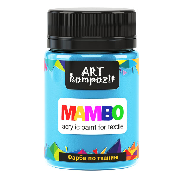 Краска для рисования по ткани MAMBO "ART Kompozit", цвет: 17 ГОЛУБОЙ, 50 ml