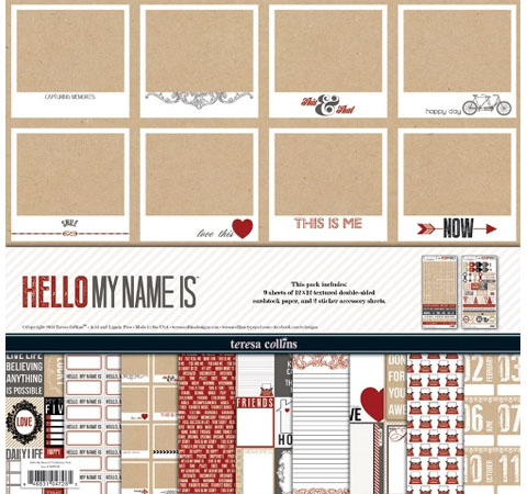 Набор бумаги Teresa Collins «Hello My Name Is», 30х30см, 9л.