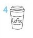 Прозорий штамп для скрапбукінгу "Coffee". 