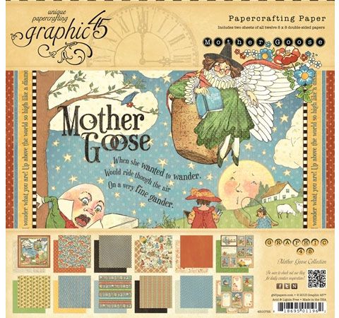 Набор бумаги Graphic45 «Mother Goose», 20х20 см, 24л.