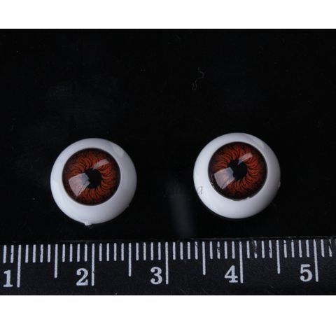 Очі для іграшок, КОРИЧНЕВІ круглі, d-8 мм (2 шт./уп.) 