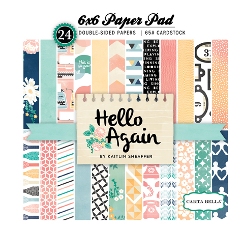 Набор бумаги Echo Park «Hello Again», 15х15см, 24л.