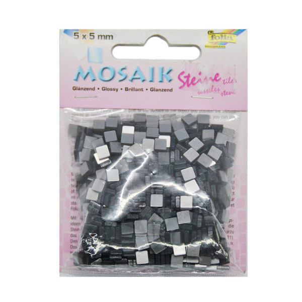 Folia мозаїка Gloss 45 гр, 5x5 мм (700 шт), №80 Light grey (Світло-сіра) 