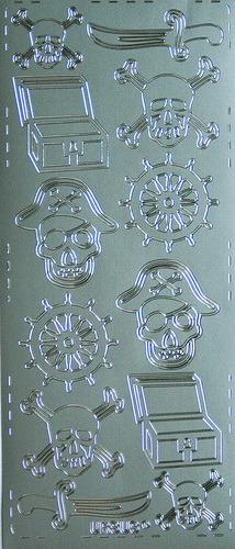 Наклейки для декорирования Пираты, серебро