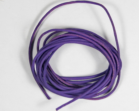 Шнур кожаный, ярко-фиолетовый, 2 м