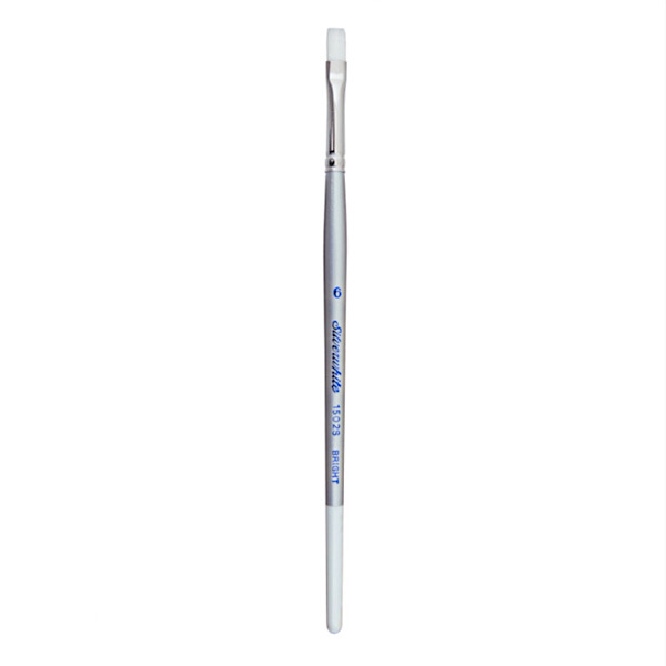 Пензель плоский Silver Brush, синтетика, к.р. SILVERWHITE 1502S. №6 (6 мм) 
