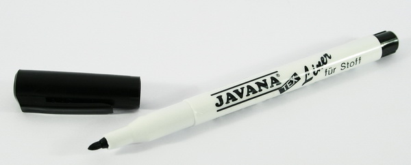 Тонкий маркер Javana для рисования по ткани, черный