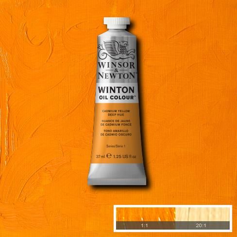 Олійна фарба Winton від Winsor & Newton, 37мл. Колір: CADMIUM YELLOW DEEP HUE 