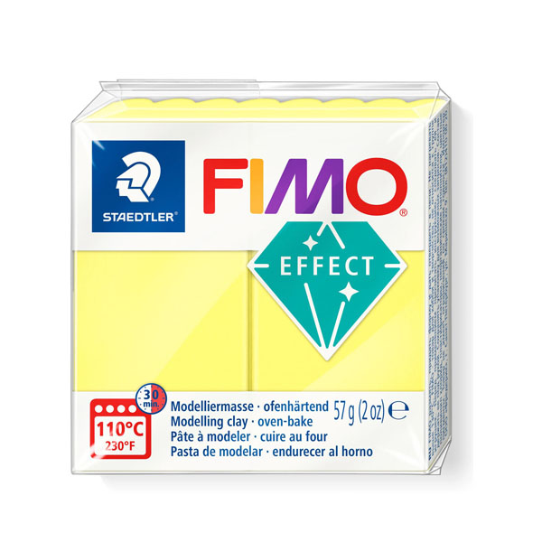 Пластика "FIMO Effect Translucent", 56 р. Колір жовтий 