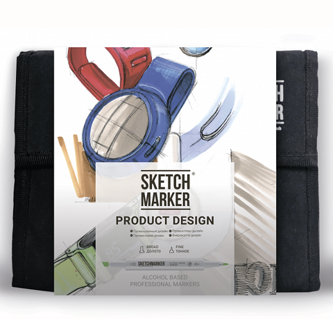 Набір маркерів SKETCHMARKER Product 36 set - Промисловий дизайн (36 маркерів + сумка органайзер)  - фото 1