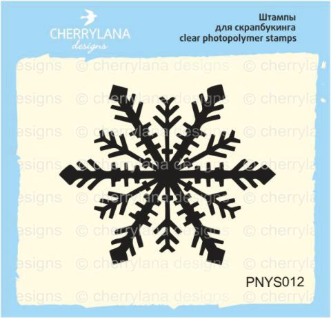 Прозрачный штамп для скрапбукинга  «Снежинка 1» 1х1 см.