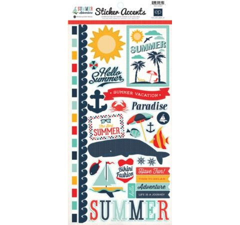 Стікери «Summer Adventure Sticker Sheet», 15*33 см 