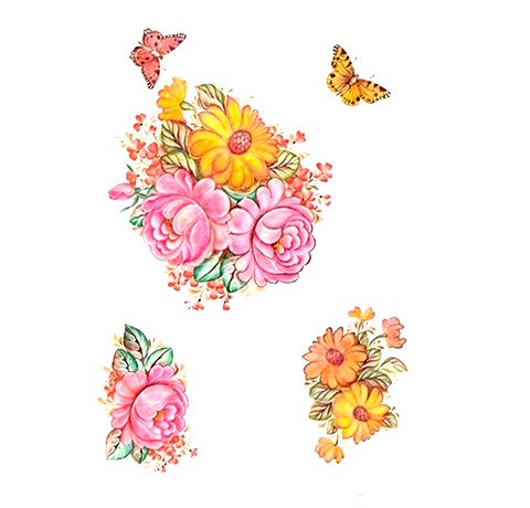 Трансфер универсальный Cadenсe Floral Collection by Svetlana Zhurkina 17х25 см, T-03