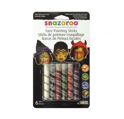 Snazaroo набор карандашей для аквагрима Halloween, 6 цв.