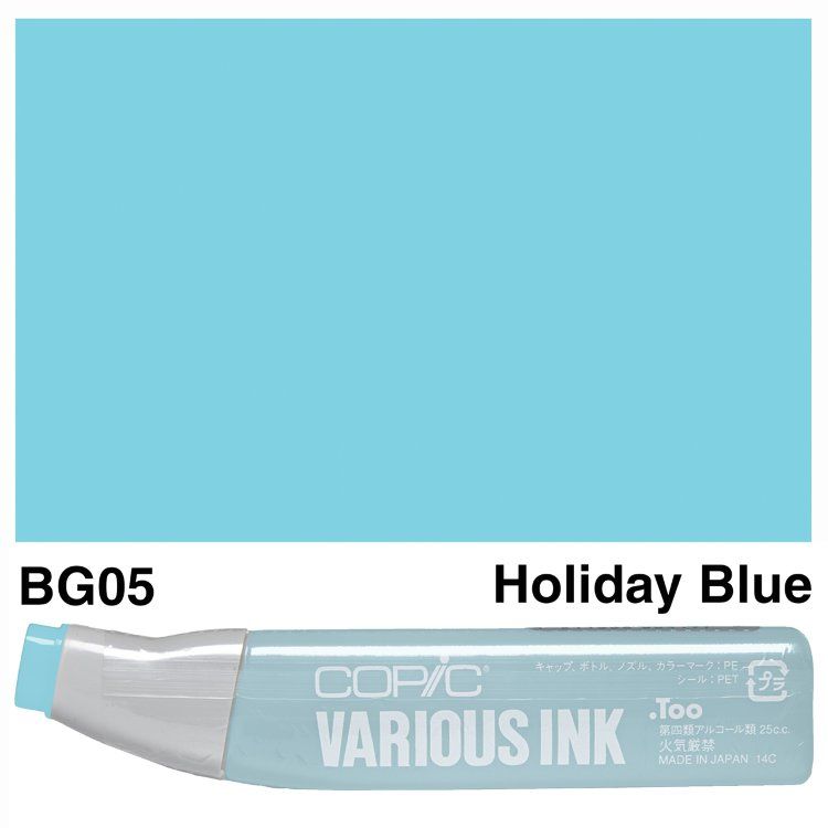 Чернила для маркеров Copic Various Ink, #BG-05 Holiday blue (Небесно-блакитний)