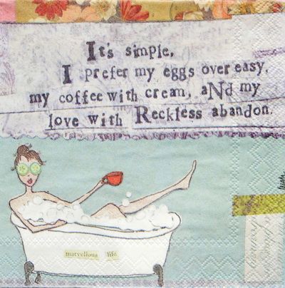 Салфетка Девушка в ванной