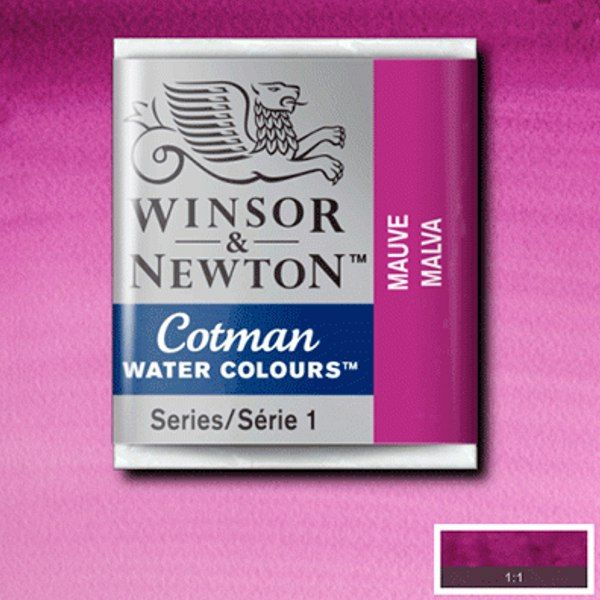 Winsor акварель Cotman Half Pan, № 398 Mauve (Розовый-лиловый) - фото 1