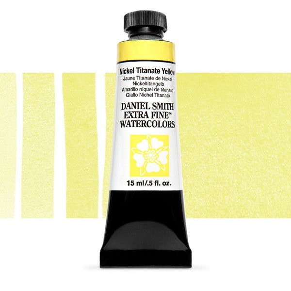 Акварельна фарба Daniel Smith, туба, 15мл. Колір: Nickel Titanate Yellow s1 