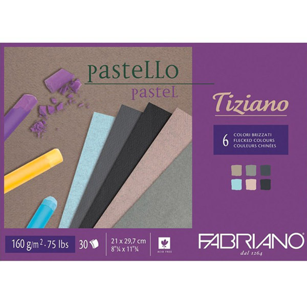 Альбом для пастели Fabriano TIZIANO A4 (21х29,7 см), 160 г/м2, 30 л. (6 цветов)