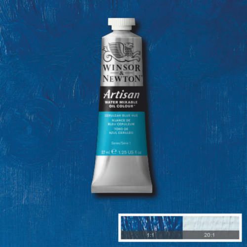 Масляная краска, водорастворимая, Winsor Artisan 37 мл, №138 Cerulean blue hue(Небесно-голубой имит)