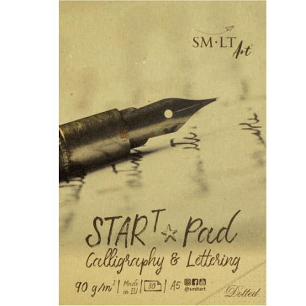 Склейка для каллиграфии и леттеринга в крапинку STAR T А5, 90г/м2, 30л, SMILTAINIS