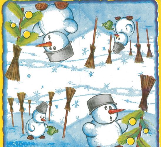 Салфетка Снеговик