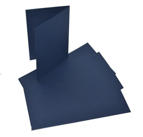 Набор заготовок для открыток 24,3х13,3 см, матовый синий, 5 шт.