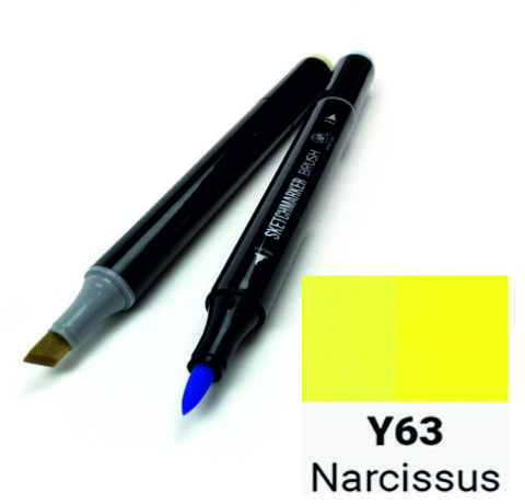 Маркер SKETCHMARKER BRUSH, цвет НАРЦИСС (Narcissus) 2 пера: долото и мягкое, SMB-Y063