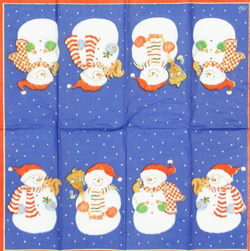 Салфетка Весёлые снеговички (плат)