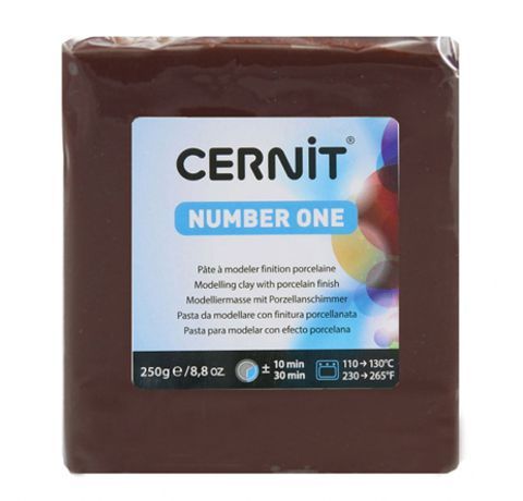 Полимерная глина Cernit Number One КОРИЧНЕВАЯ 250 гр.
