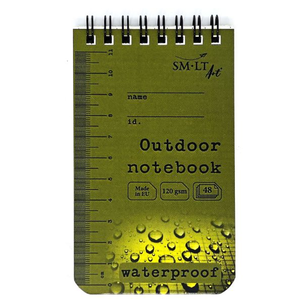 Тактический блокнот, водостойкий, 125х75 мм, 120 г/м2, 48 л., SMILTAINIS - фото 1