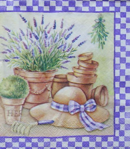 Салфетка Шляпка и лаванда