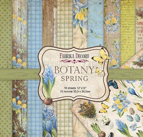 Набор бумаги для скрапбукинга «Botany Spring» 30,5*30,5 см, 12л. Фабрика Декору - фото 1