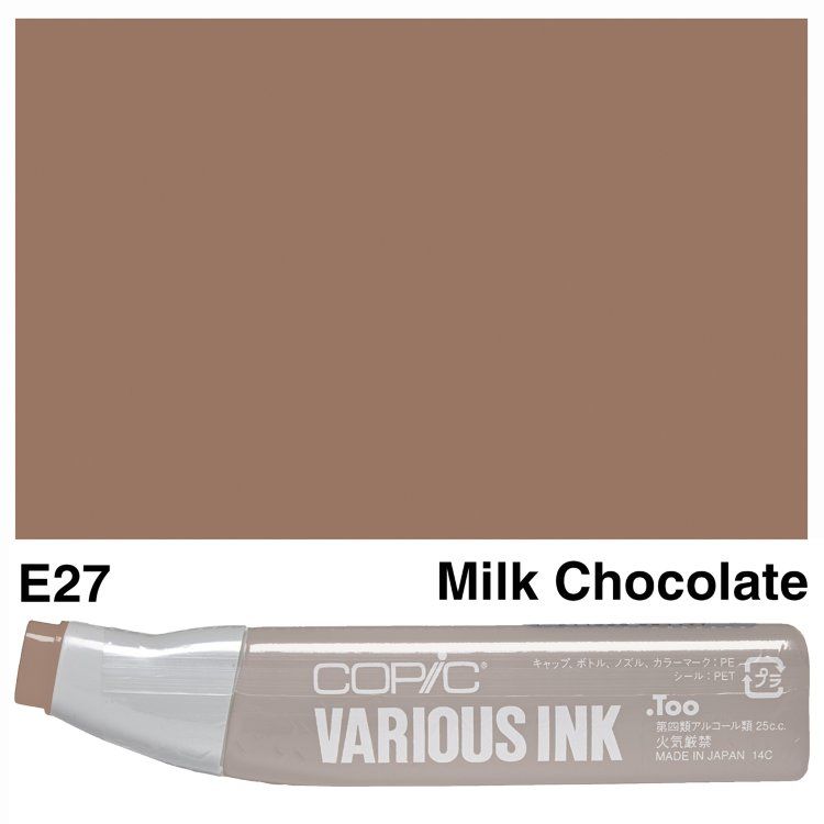 Чорнило для маркерів Copic Various Ink, #E-27 Milk Chocolate (Африкано) 