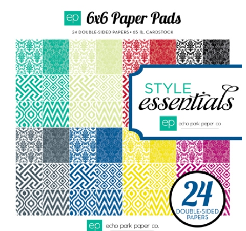 Набор бумаги Echo Park «STYLE ESSENTIALS», 15х15см, 24л.