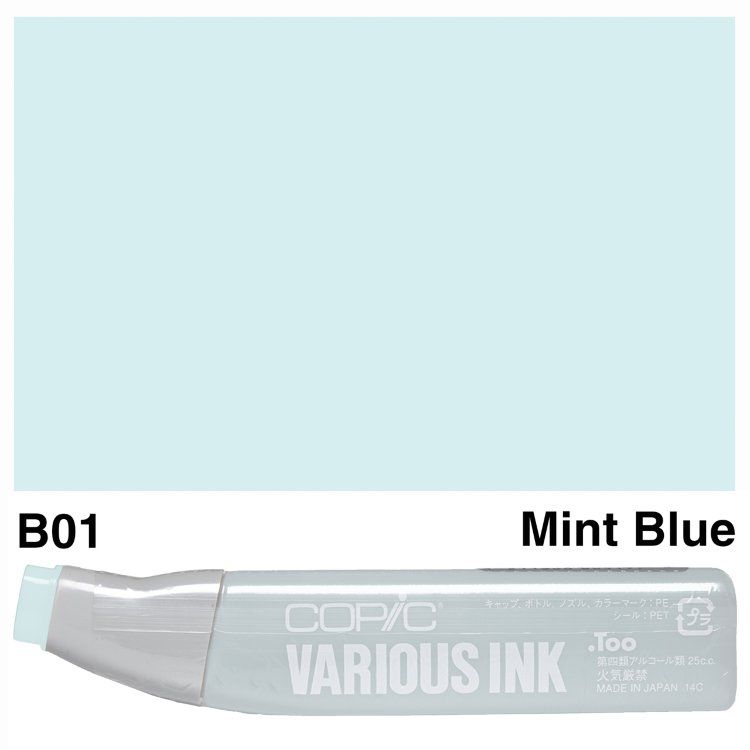 Чернила для маркеров Copic Various Ink, #B-01 Mint blue (Ментолово-блакитний)
