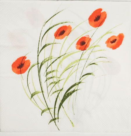 Салфетка Маки на ветру